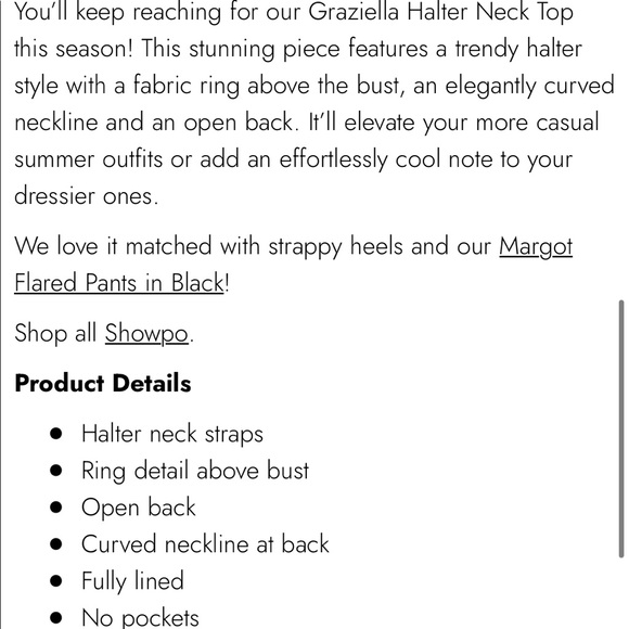 SHOWPO GRAZIELLA RING HALTER NECK TOP IN SHERBET - Picture 9 of 12